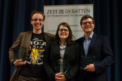 Die neuen Westdeutschen Meister: (v.l.) Philipp Schmidkte, Theresa W., Matthias Morrkopf (c) Konstantin Zähl