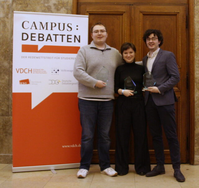 Siegerteam und beste Finalrede der Campus-Debatte Aachen